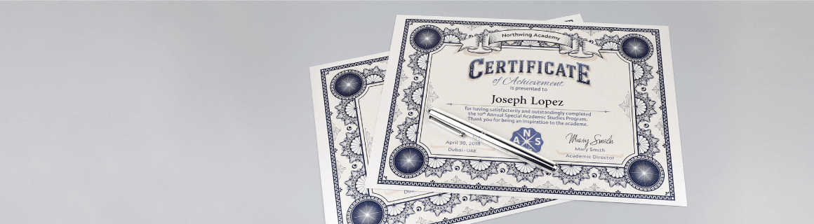 Premium Certificates - Banner